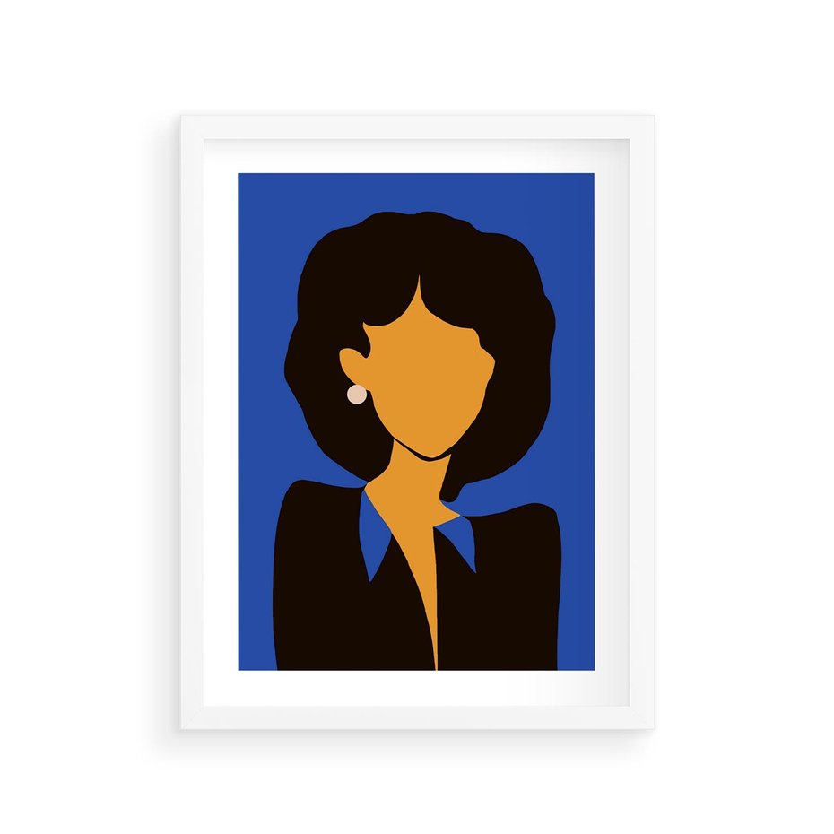 Plakat w ramie 30x40 - Modernistyczne Wibracje - sztuka nowoczesna, plakat - rama biała