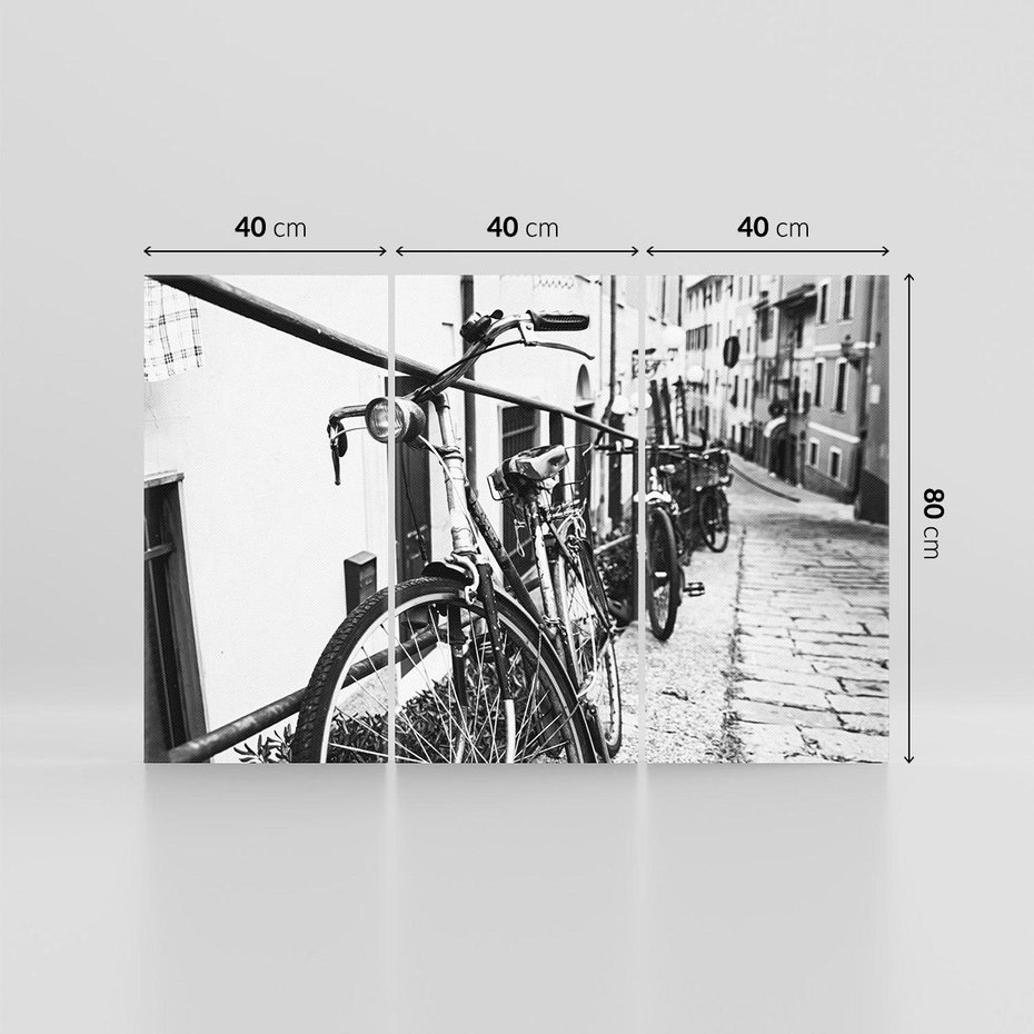 Obraz na płótnie 120x80 - Rower w Kontraście - rower, czarno