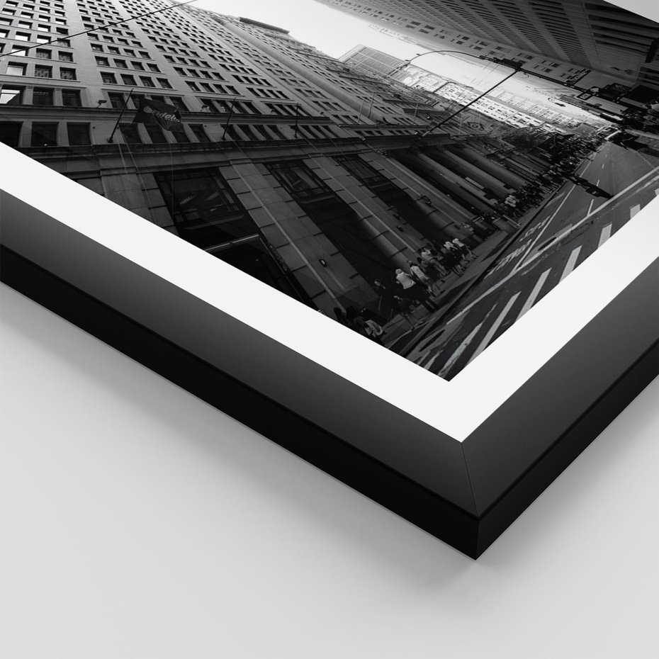Plakat w ramie 30x40 - Miejskie Wieże - miasto, wieżowce - rama czarna