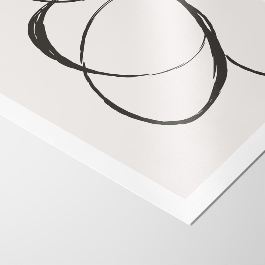 Plakat bez ramy 40x50 - Modernistyczne Refleksje - abstrakcyjne szkicowane linie, minimalizm