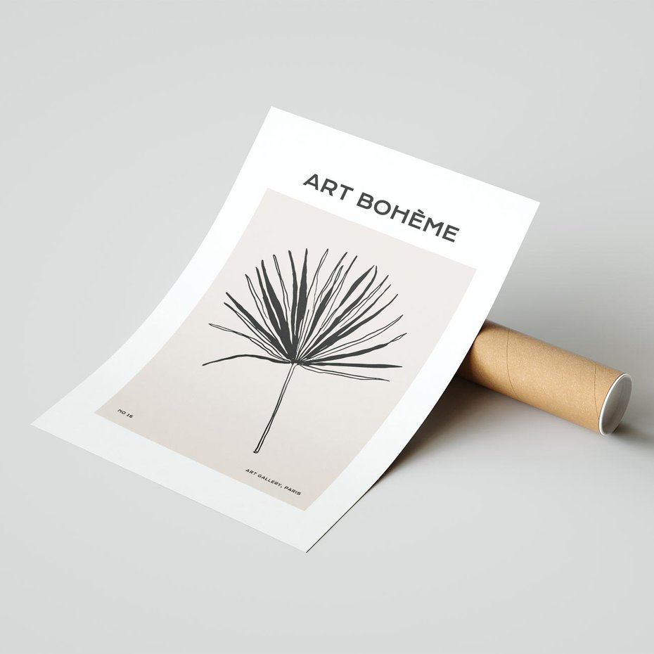 Plakat bez ramy 21x30 - Rozkwitające Boho Kształty - boho sztuka, plakat