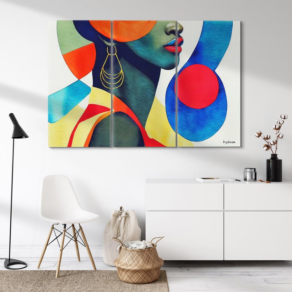 Obraz na płótnie 120x80 - Kolory Kobiety - mural, abstrakcja