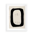 Plakat w ramie 50x70 - Wnętrza Kształtów - abstrakcja, minimalizm - rama biała