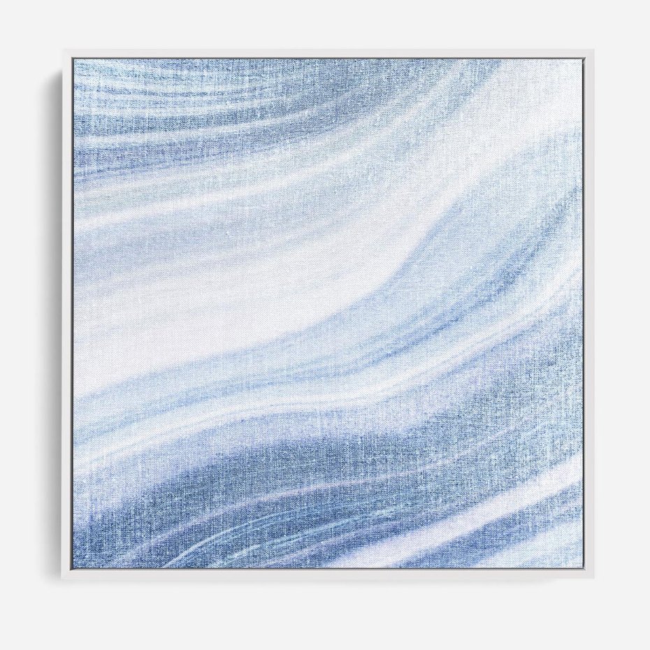 Obraz w ramie 80x80 - Abstrakcyjna akwarela - abstrakcja, akwarela - rama biała