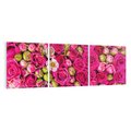 Obraz na płótnie 90x30 - Kwiatowa symfonia róż - róże, kwiaty
