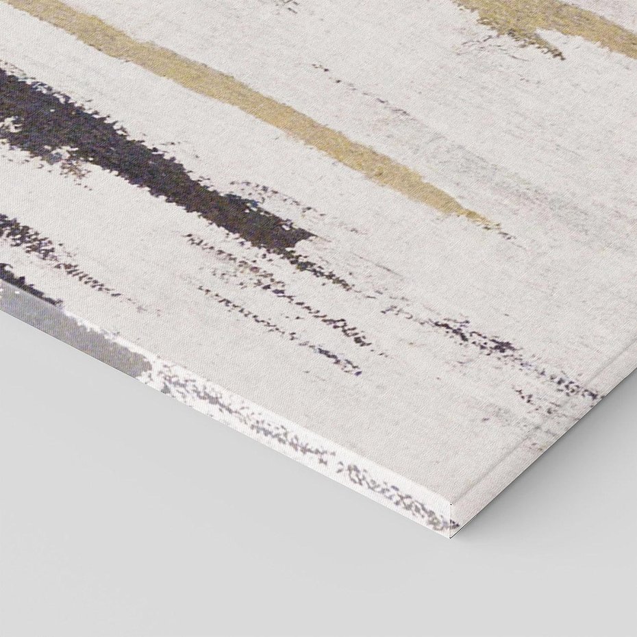 Obraz na płótnie 140x70 - Odyseja w świetle i cieniu - abstrakcja, porysowana ściana