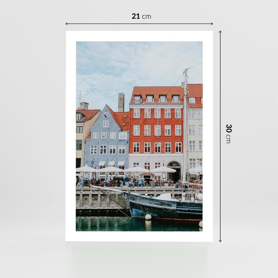 Plakat bez ramy 21x30 - Miejska Dynamika - Dania, Kopehaga