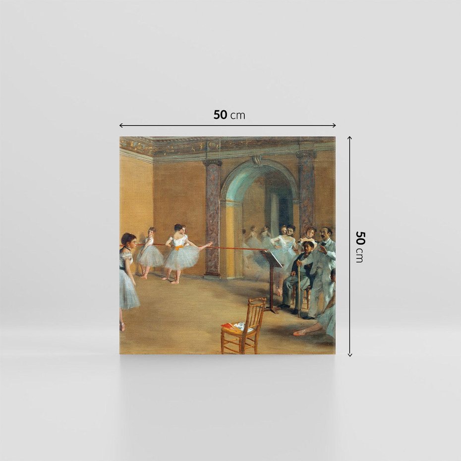 Obraz na płótnie 50x50 - The Dance Foyer at the Opera on the rue Le Peletier (1872), Edgar Degas - Reprodukcja - reprodukcja, obraz na płótnie