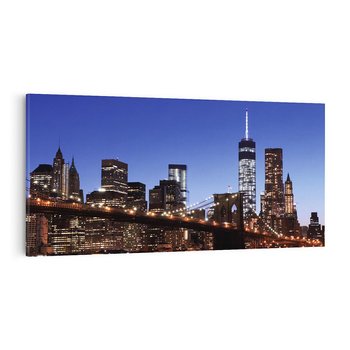 Obraz na płótnie 120x60 - Brooklyn Bridge: Symbol Nowego Jorku - most, Brooklyn