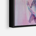 Obraz w ramie 50x50 - Splecione - obraz olejny, pastelowe kolory - rama czarna