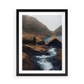 Plakat w ramie 50x70 - Spokój Natury - skandynawski, pejzaż - rama czarna