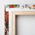Obraz na płótnie 60x60 - Szalejące ognie kolorów - abstrakcja, farby olejne