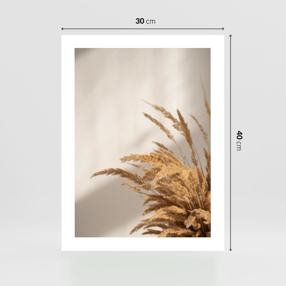 Plakat bez ramy 30x40 - Swobodne trawy boho - boho, suche