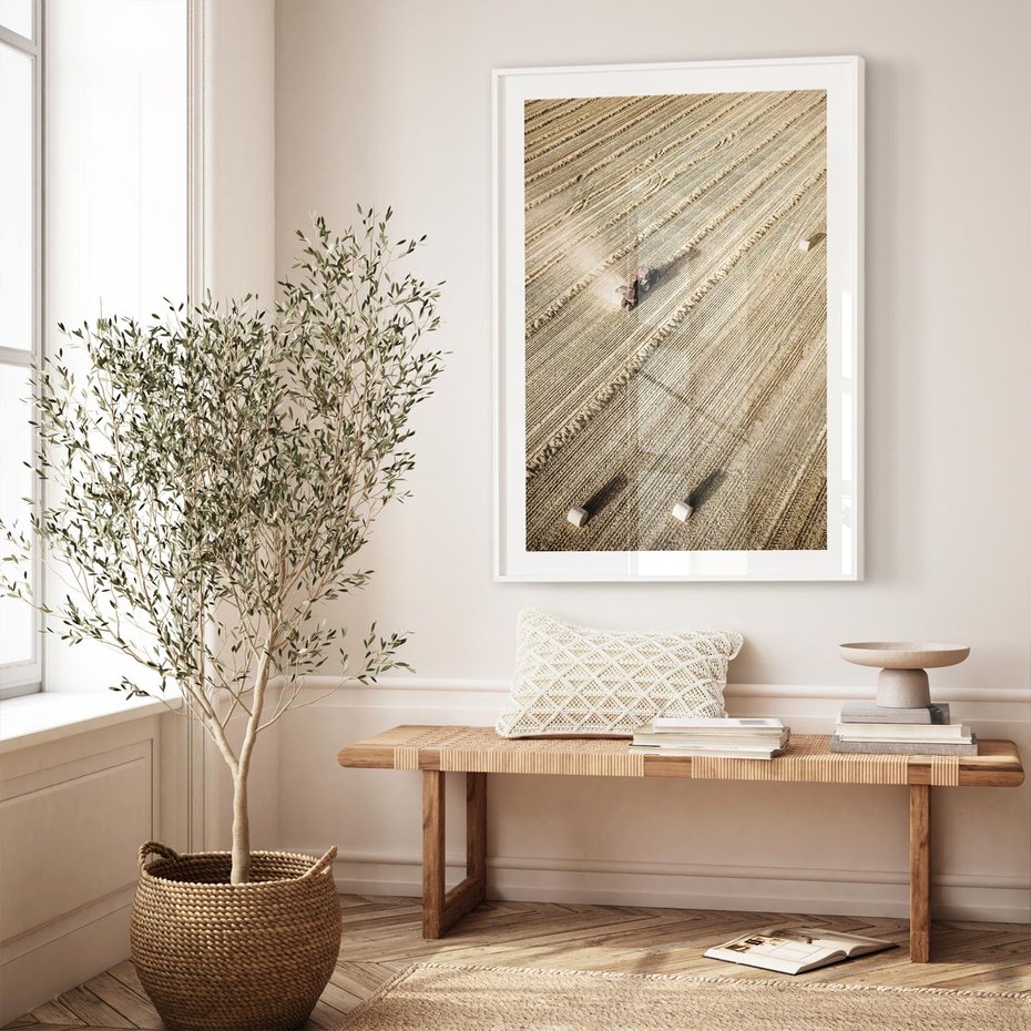 Plakat bez ramy 30x40 - Rolnicza Praca - pole, traktor