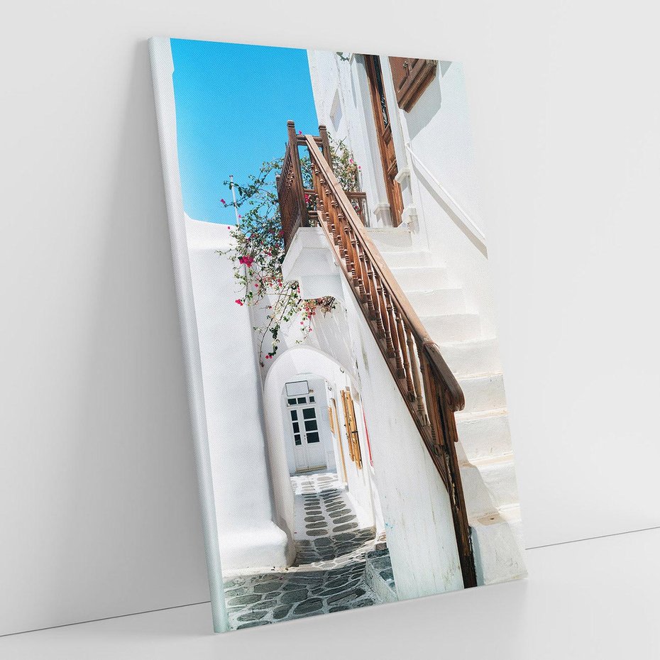 Obraz na płótnie 50x70 - Schody Uliczką W dół - schody, uliczka