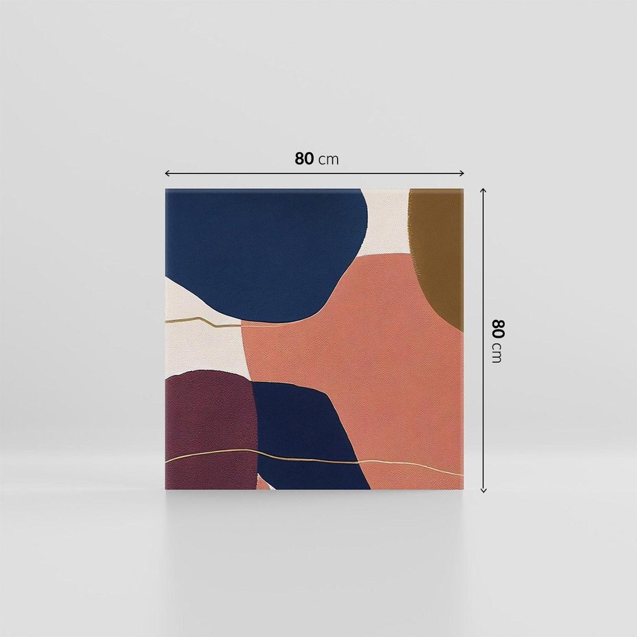 Obraz na płótnie 80x80 - Abstrakt Marsala - nieregularne plamy, kształty