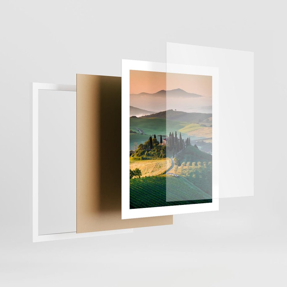 Plakat w ramie 40x50 - Perspektywa malowniczego widoku - widok, perspektywa - rama biała