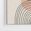 Obraz w ramie 50x50 - Nowy Rytuał - abstrakcyjna sztuka, boho kształty - rama biała