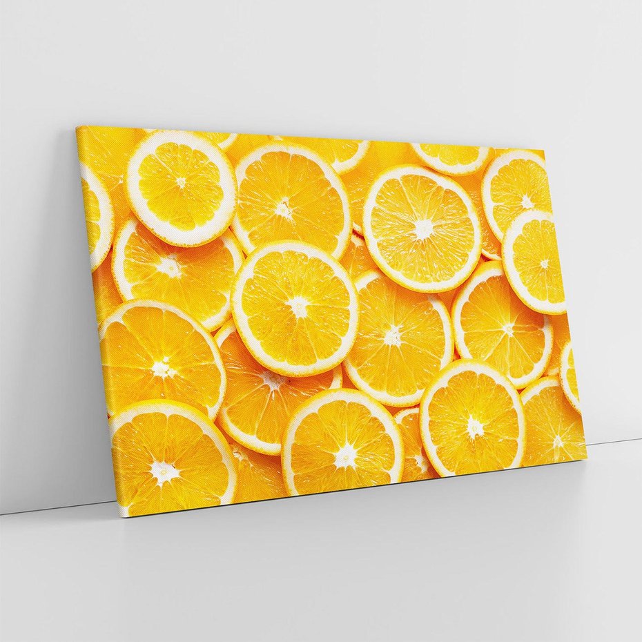Obraz na płótnie 70x50 - Wyrazista moc pomarańczy - pomarańcze, owoce