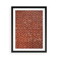 Plakat w ramie 50x70 - Mur z Cegieł - cegły, mur - rama czarna