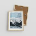 Plakat w ramie 30x40 - Magia Zimy w Górach - góry, śnieg - rama drewno