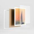 Plakat w ramie 40x50 - Żaglówka na Horyzoncie - żaglówka, jacht - rama biała