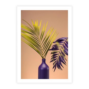 Plakat bez ramy 30x40 - Delikatne Piękno - palma, pastele