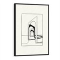 Obraz w ramie 70x100 - Poezja światła i cienia - nowoczesna sztuka, minimalistyczny styl - rama czarna