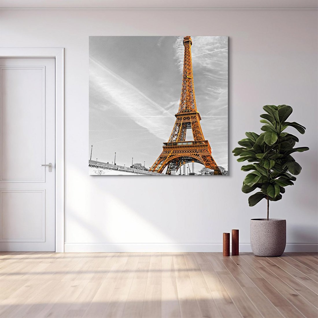 Obraz na płótnie 70x70 - Echa Wieży Eiffla - wieża, Eiffla