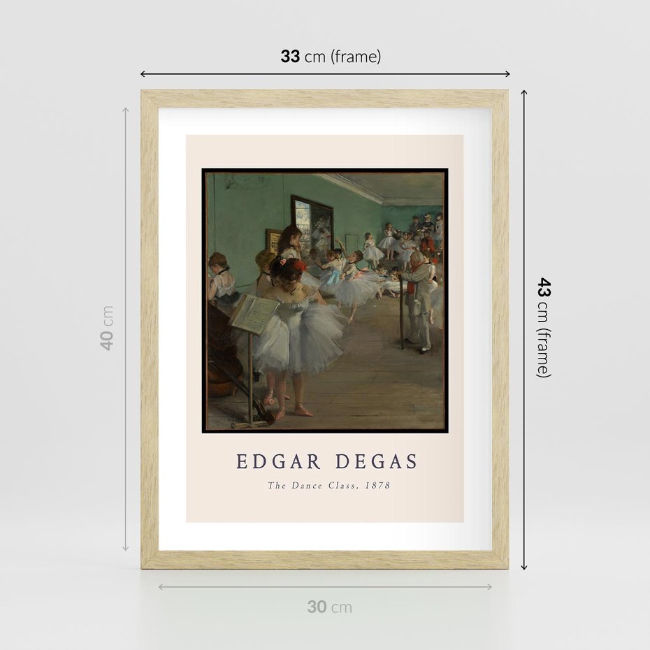 Plakat w ramie 30x40 - Elegancja Baletu - Edgar Degas, reprodukcja obrazu - rama drewno