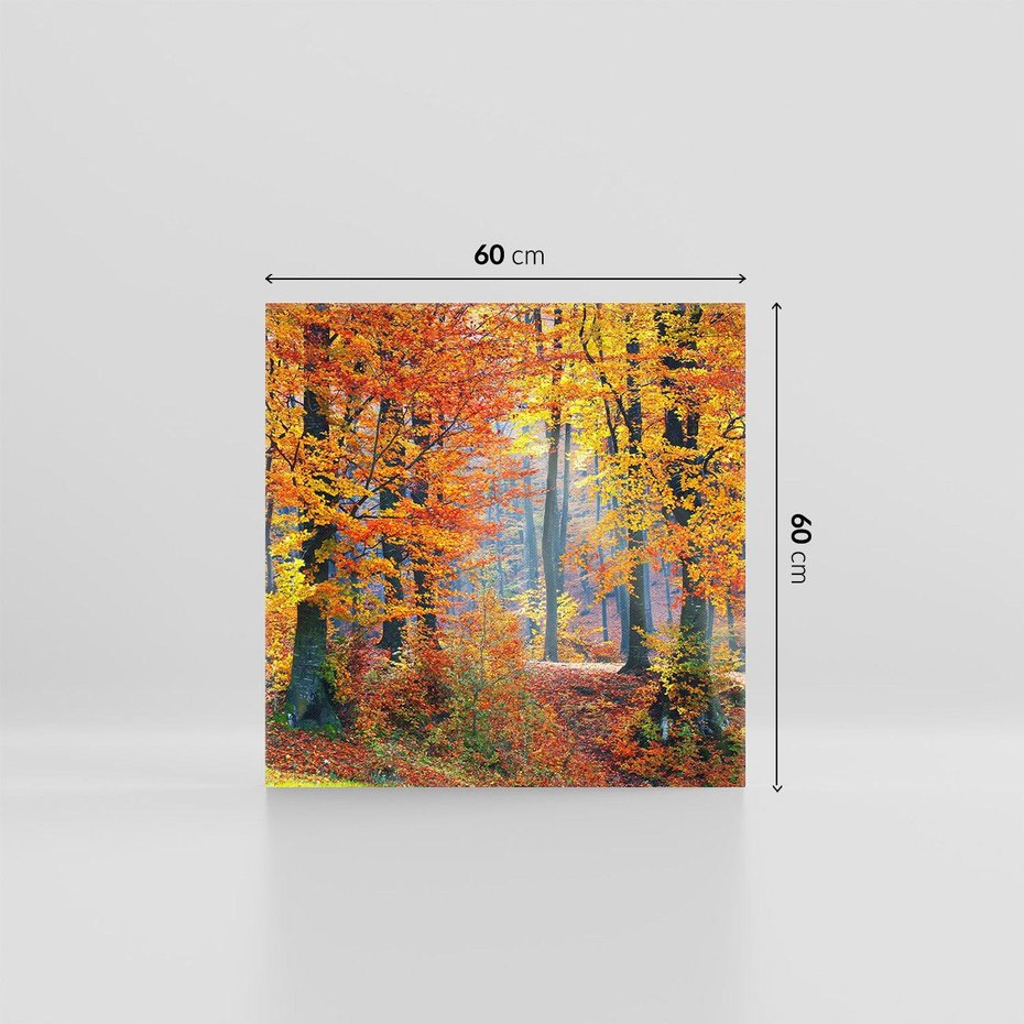 Obraz na płótnie 60x60 - Jesienny taniec lasu - jesień, las