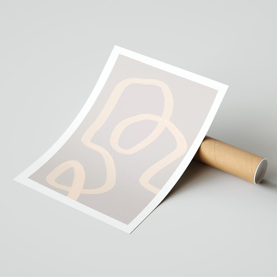 Plakat bez ramy 30x40 - Nowoczesne Odbicia - minimalistyczny obraz, nowoczesny