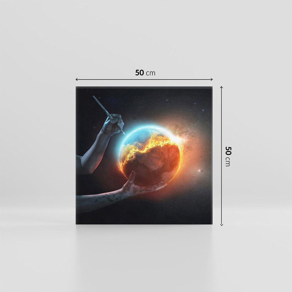 Obraz na płótnie 50x50 - Nieznane przestrzenie - planeta, kosmos