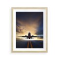 Plakat w ramie 40x50 - Podróż samolotem w pejzaż - samolot, podróż - rama drewno