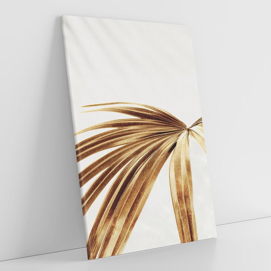 Obraz na płótnie 80x120 - Egzotyczny Blask - złote, liście