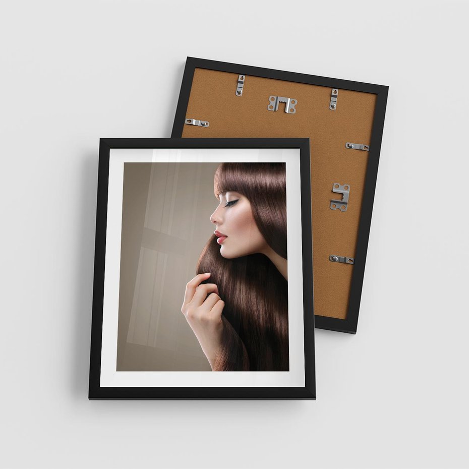 Plakat w ramie 40x50 - Piękno fryzury - włosy, fryzura - rama czarna