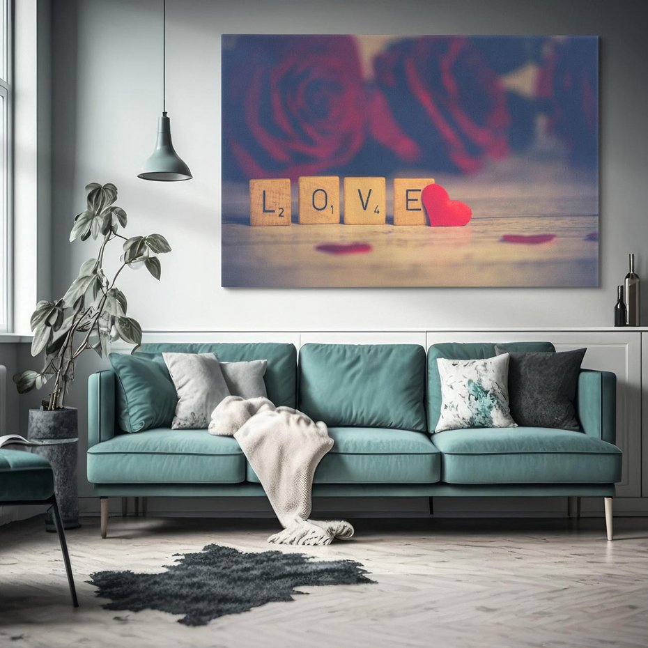 Obraz na płótnie 100x70 - Love - Sercem Do Ciebie - love, serce