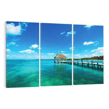 Obraz na płótnie 120x80 - Lazur na Plaży - plaża, lazur