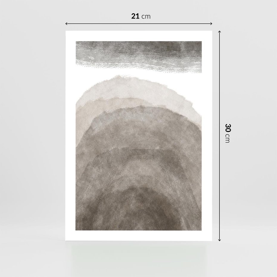 Plakat bez ramy 21x30 - Przenikające Kształty - rozmyte cienie, abstrakcja