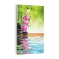 Obraz na płótnie 80x120 - Oaza Storczyka i Wody - spa, storczyk