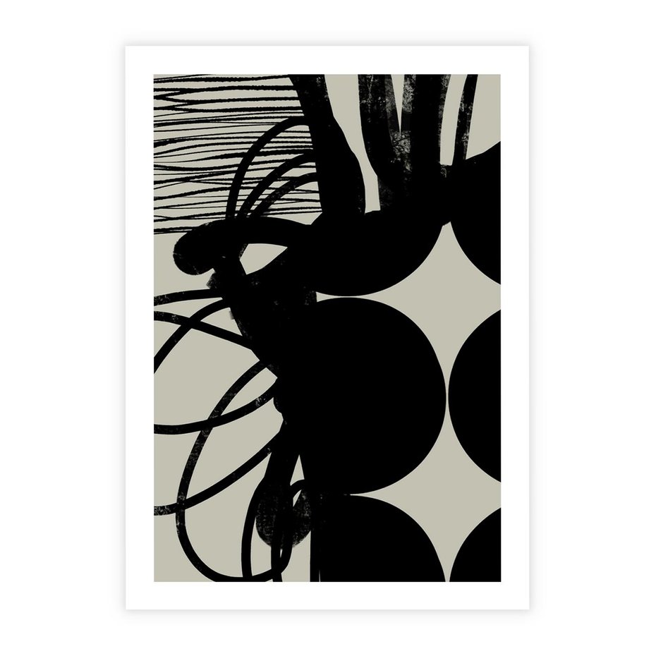 Plakat bez ramy 21x30 - Modernistyczne Refleksje - abstrakcja, mroczny klimat