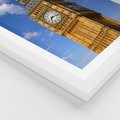 Plakat w ramie 40x50 - Czasowy Symbol - zegar, Big Ben - rama biała