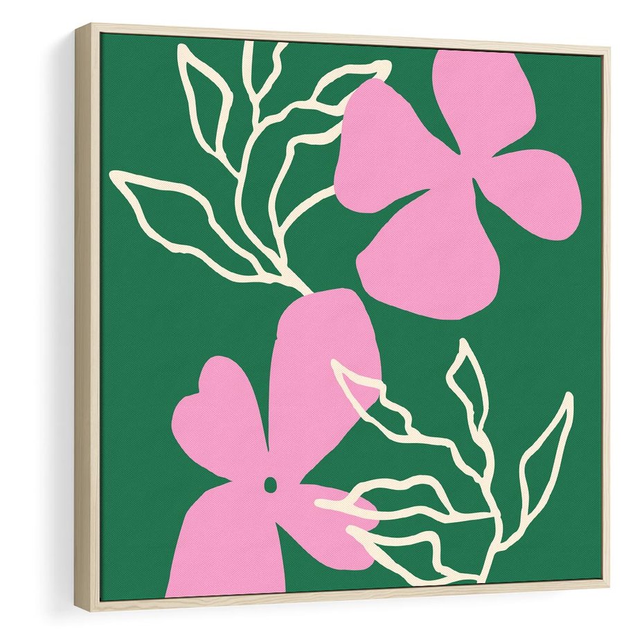 Obraz w ramie 50x50 - Wewnętrzne Fale - abstrakcyjny plakat, boho styl - rama drewno