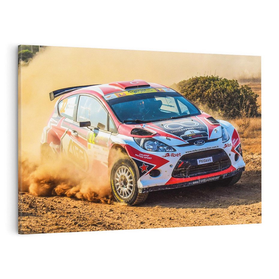 Obraz na płótnie 70x50 - Adrenalina na Torze Rajdowym - rajdy, samochodowe