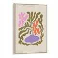 Obraz w ramie 50x70 - Kolorowe Echa - kwiaty, abstrakcja - rama drewno