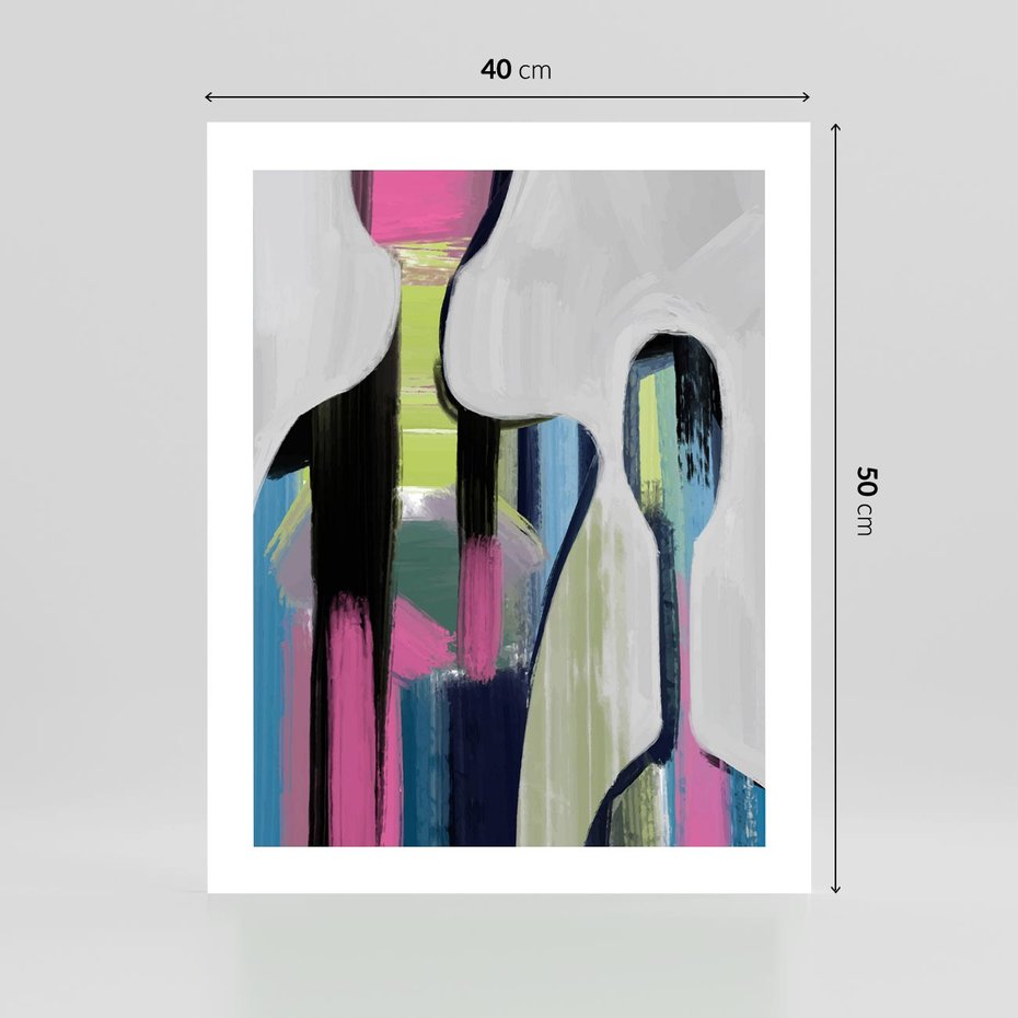 Plakat bez ramy 40x50 - Wnętrza Kształtów - abstrakcyjna sztuka, nowoczesny obraz