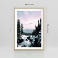 Plakat w ramie 50x70 - Zimowe Góry - zimowy krajobraz, góry - rama drewno