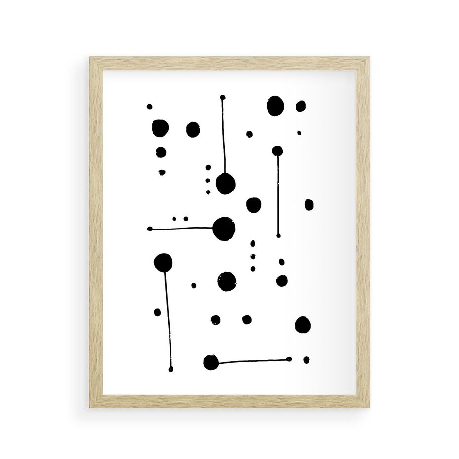 Plakat w ramie 40x50 - Złudne Odbicia - abstrakcja, minimalizm - rama drewno