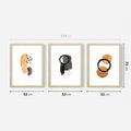 Zestaw obrazy w ramie 50x70 galeria - Japońska, abstrakcja, minimalizm - rama drewno