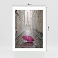 Plakat bez ramy 30x40 - Francuska elegancja pod parasolem - Francja, parasol